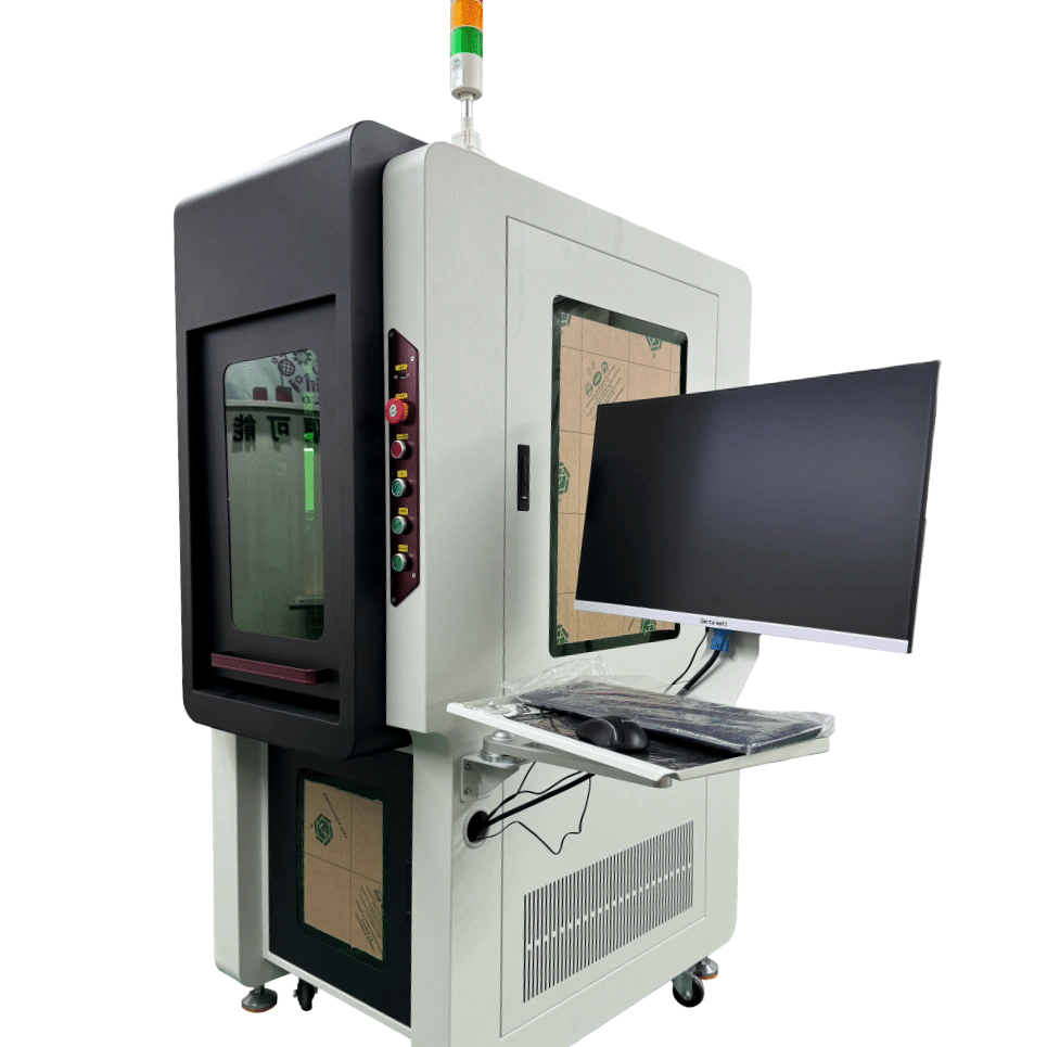 Full Closed Cover 20W 30W 50W 100W Fiber Laser Marking Machine