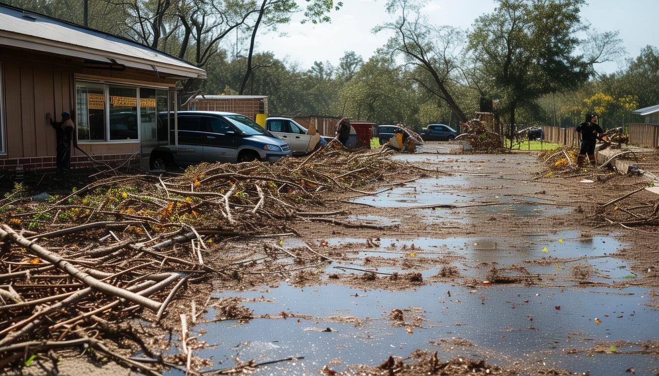 Case Study 3: A small business in rural Texas needed to clear debris from their outdoor parking area after a tree fell during a storm. The debris included branches, leaves, and soil. A local debris removal service was contacted, and the team arrived within hours. They used manual tools and small equipment to clear the area, ensuring it was safe for customers and employees. The business owner appreciated the prompt service and the team's attention to detail. The debris was disposed of properly, leaving the parking area looking tidy and well-maintained.
