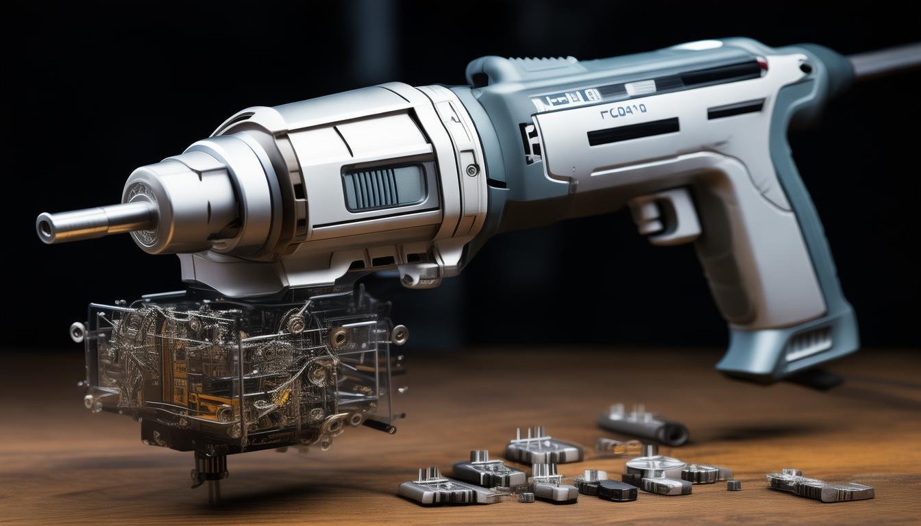 The tool also comes with a variety of attachments to suit different types of materials and workpieces. The ergonomic handle design ensures a secure grip, reducing fatigue during prolonged use. The high-torque motor and adjustable speed settings make it versatile for various tasks, from delicate electronics to heavy-duty metalwork.